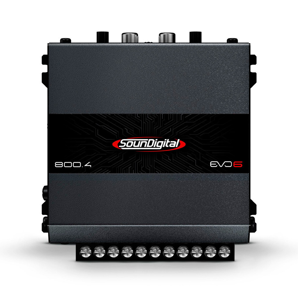 Modulo Amplificador Soundigital 800 Rms SD-800.4 Evo 6 Stereo 4 Canais 2 Ohms Classe D Rca Crossover Full Range