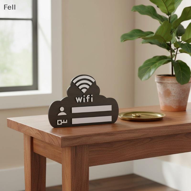 [Fel] Placa De Exibição Wi-Fi Apagável De Madeira Sinal De Senha Com Caneta Para Visitante Wee Mesa Hotel Venda Quente