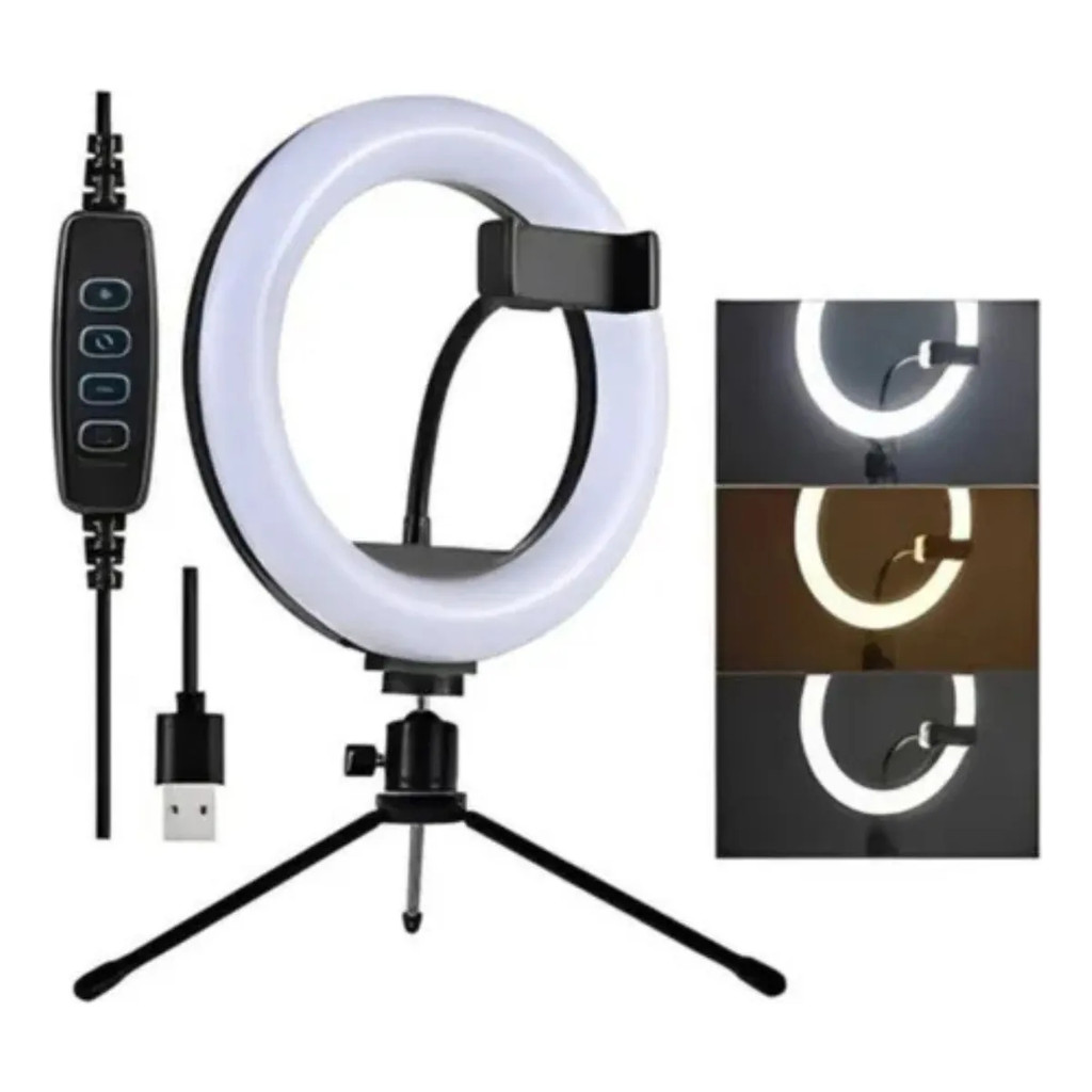 Ring Light Bm-l02 8   C/ Suporte P/ Mesa