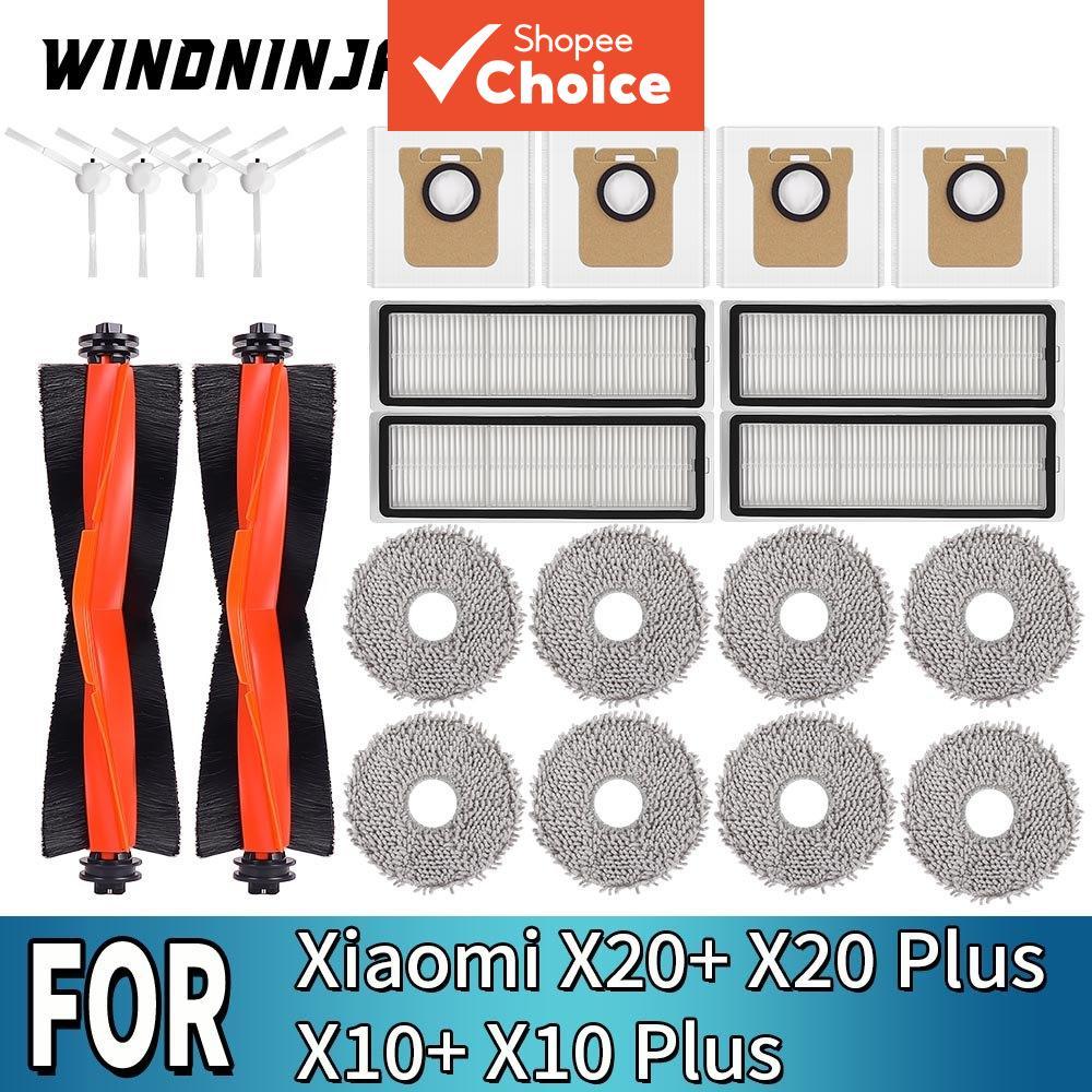 Para Xiaomi X10+ X10 Plus X20+ X20 Plus, Dreame L10s Ultra / S10 Pro – Acessórios de aspirador: sacos de pó, filtros,