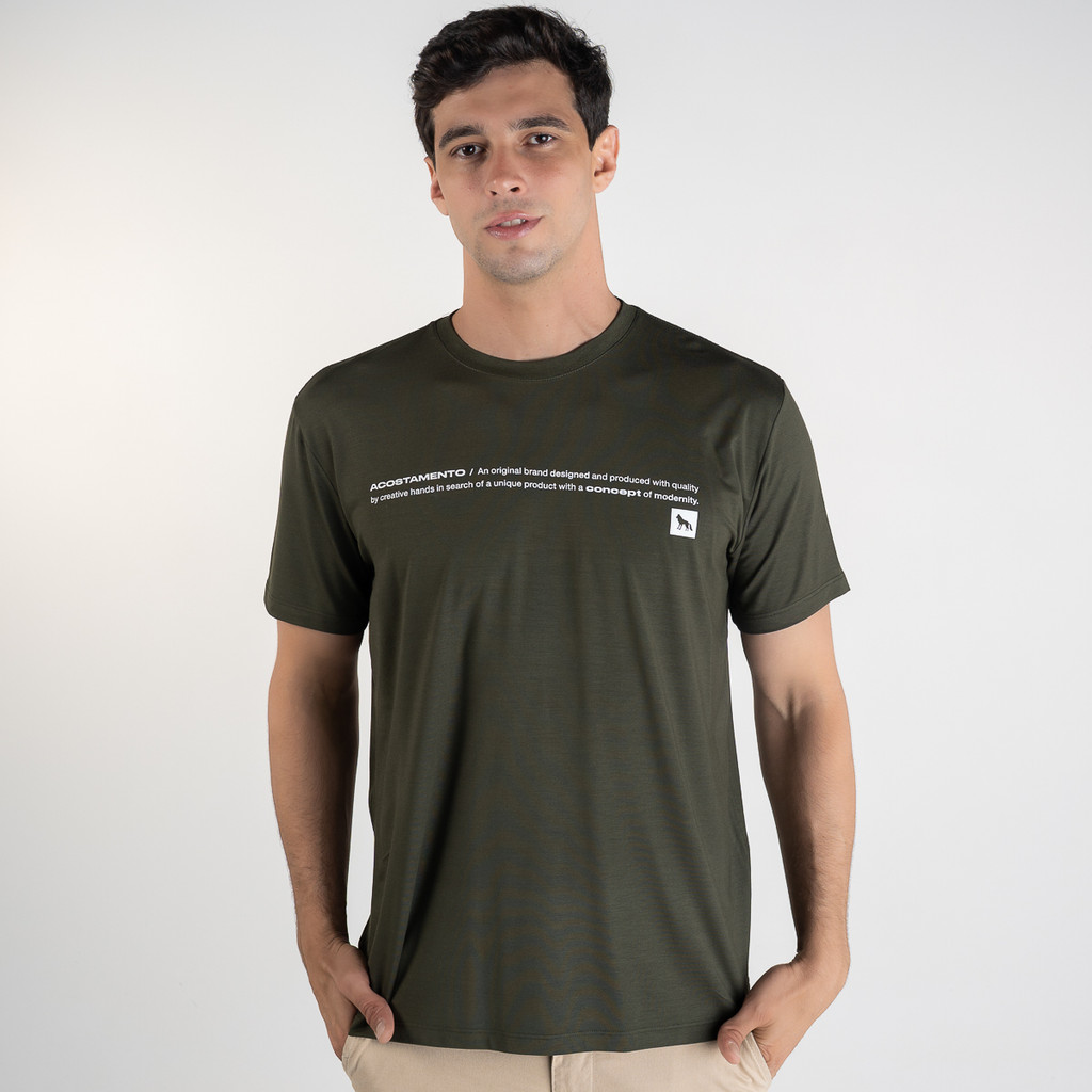 Camiseta Acostamento Modal Concept Verde Militar