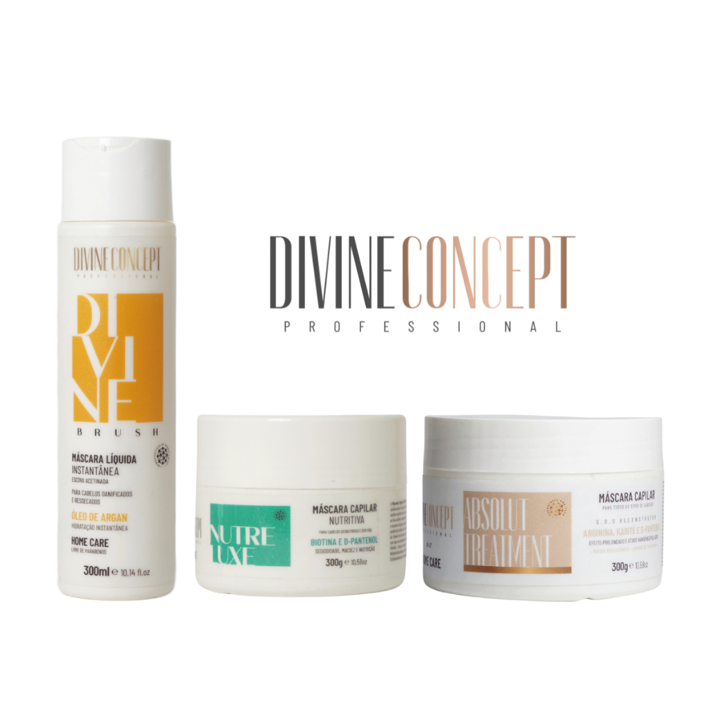 Máscaras Tratamento Cronograma Capilar Home Care 300ml Divine Concept