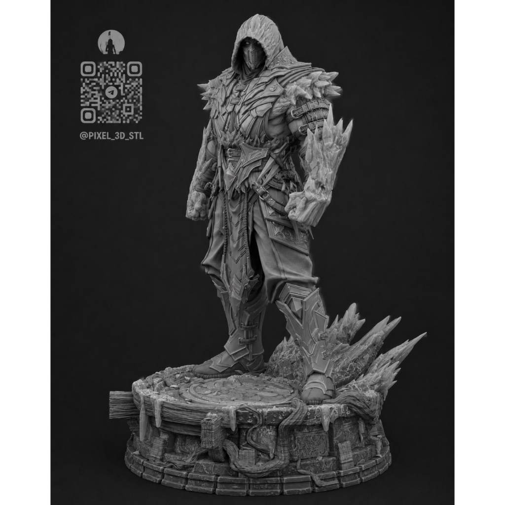 Sub-Zero Mortal Kombat Garage Kit Resina 22 cm Sem Pintura