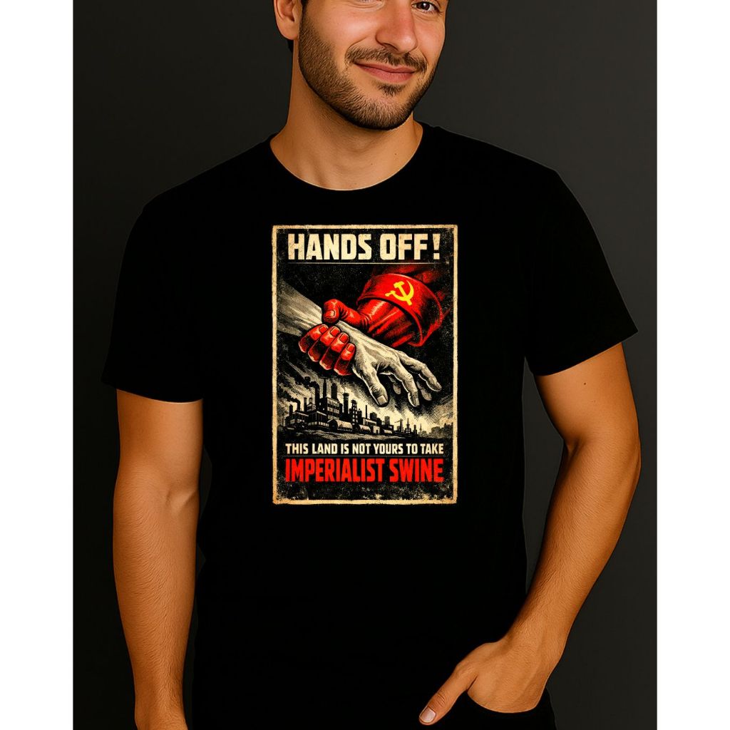 Camiseta Comunismo x Imperialismo Cartaz Vintage Retrô 100% Algodão Unissex