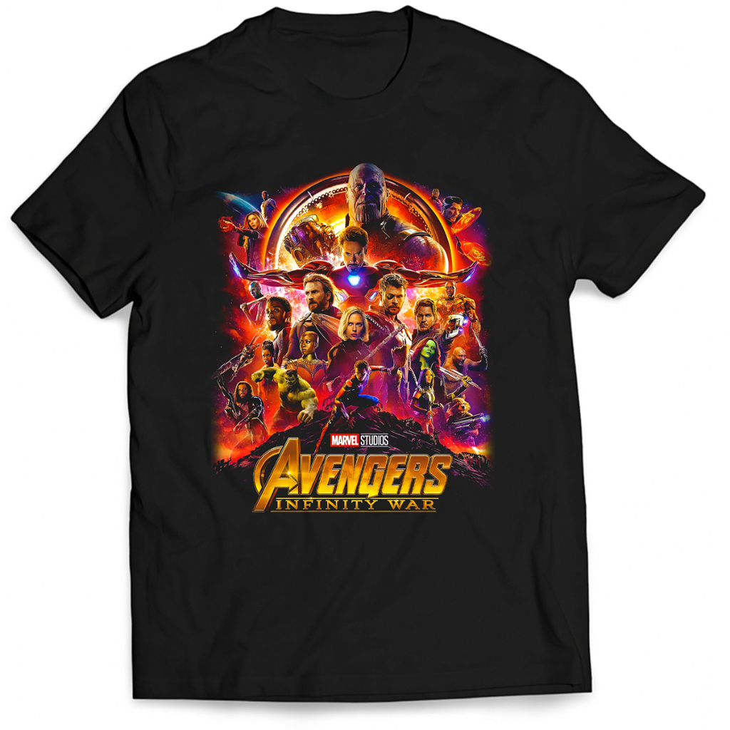 Camiseta Vingadores The Avengers Poster do Filme 100% Algodão Unissex
