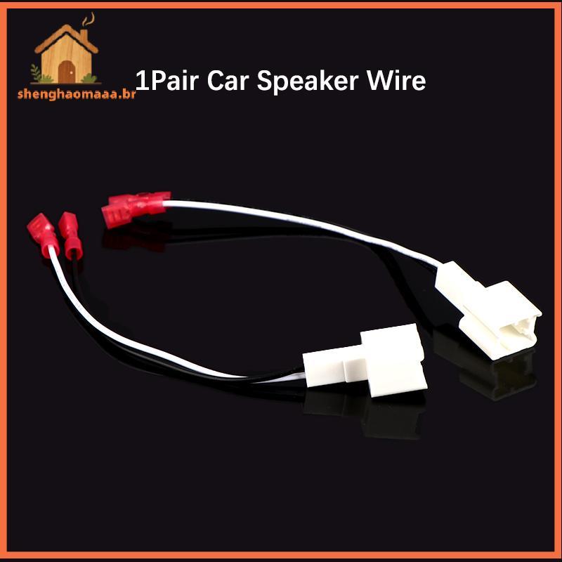 [SH] 1 Par De Tweeter Para Carro , Alto-Falante Frontal , Chicote De Fios , Cabo Adaptador , Conector De Fiação Série BR