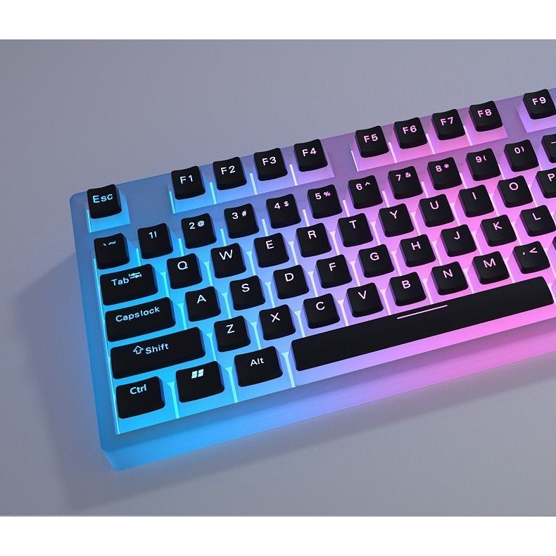 Pudim OEM Profile Shine-Through Side-print Conjunto De Teclas PBT De Tiro Duplo 108