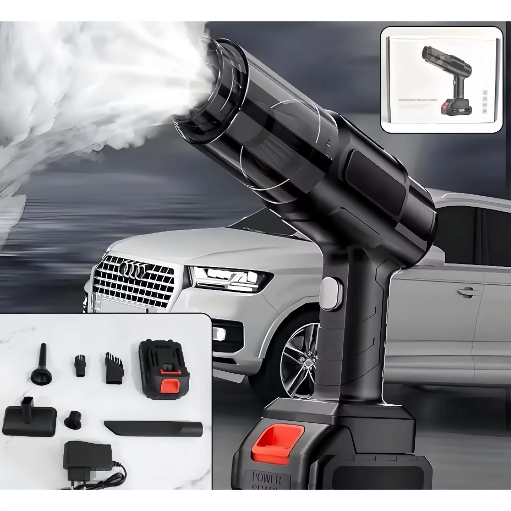 Aspirador De Pó Para Carro Soprador De Poeira Sem Fio Recarregável De Alta Potência 120W Envio imediato