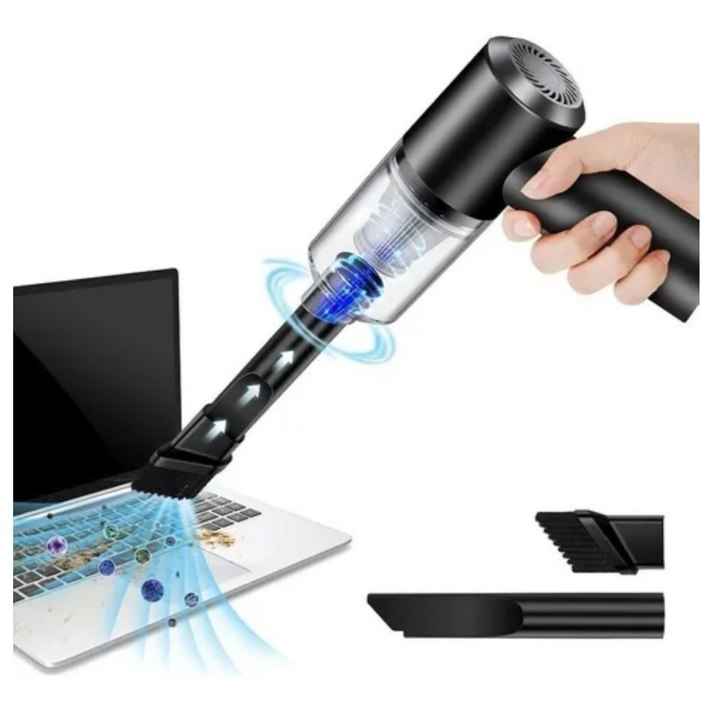 Aspirador de Pó Portátil Recarregável Sem Fio 120W Para Carro e Casa - Ideal Para Presente de Dia dos Pais