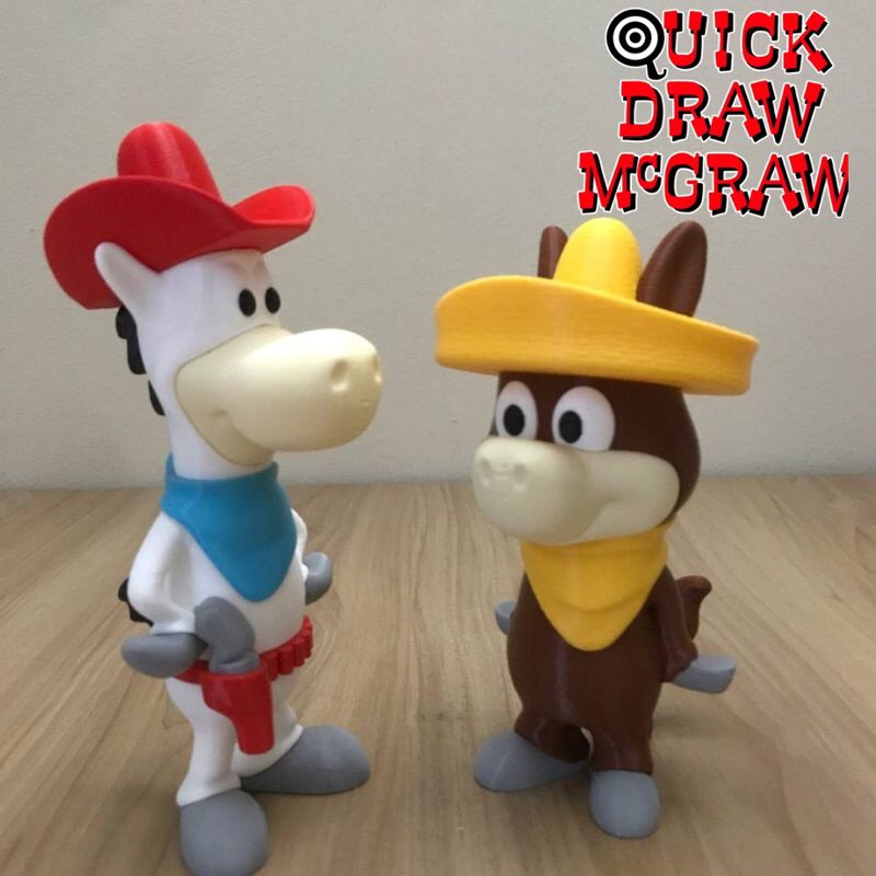 Boneco Colecionavel PEPE LEGAL QUICK DRAW MCGRAW QUICK DRAW MCGRAW  Decorativa Action Figure Colecionaveis Impressao 3D
