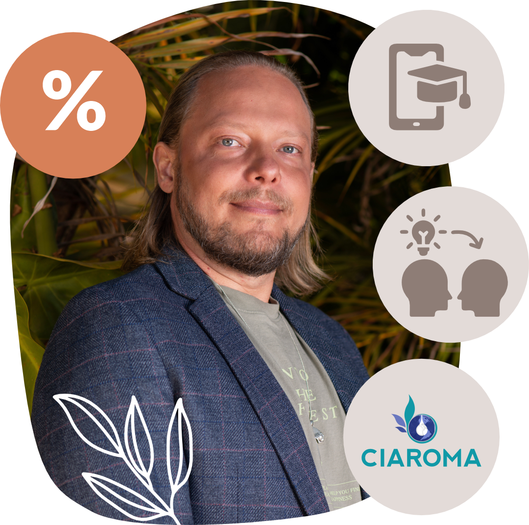 [COMBO] CURSO AROMADERMATOLOGIA COM FABIAN LASZLO & CONGRESSO CIAROMA (Congresso de Aromaterapia): curso + mentoria com Fábián László + CIAROMA | Certificado pelo Instituto Laszlo | Estética e cosmética natural / Aromaterapia, óleos essenciais e pele