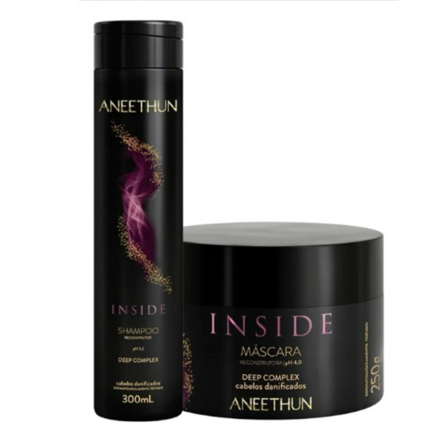 kit shampoo 300ml e máscara 250g  Aneethun Inside