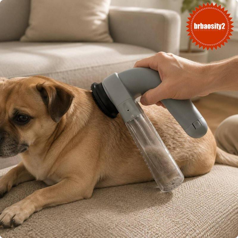 [Brbaosity2] Fácil De Animais De Estimação Groomer Vacuum Grooming Removedor De Pêlos Recarregável A Vácuo De Baixo Ruíd