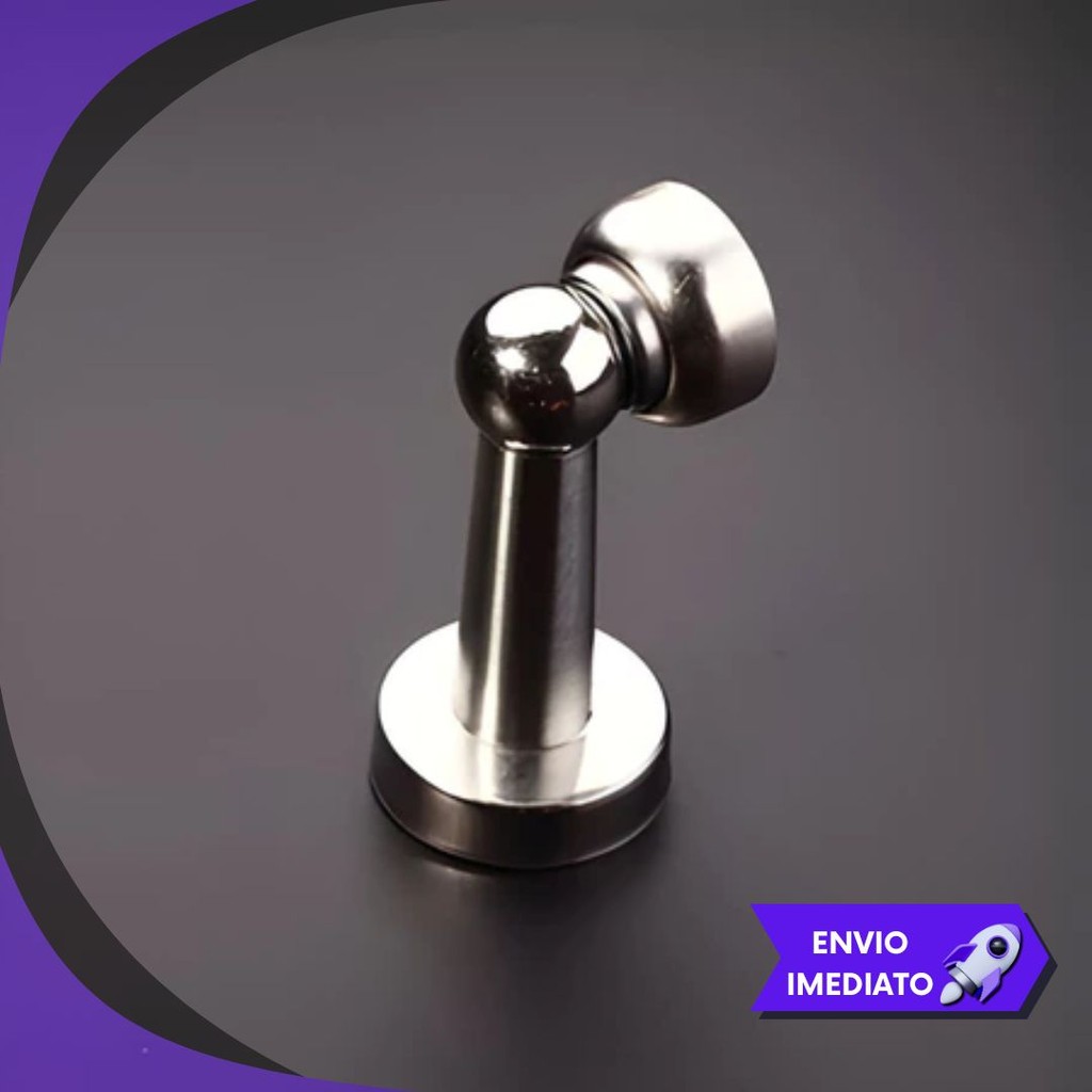 Trava Magnética p/ Porta Antibatida em Aço Inox – Design Sofisticado e Instalação Fácil