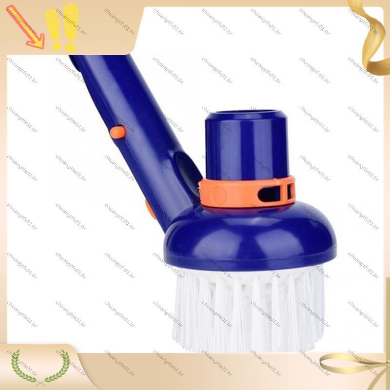 [Promover C] Escova De Vácuo De Canto Com Anel Ajustável Se Conecta A Mangueiras De 1 1/2'E Piscina De Postes Telescópic