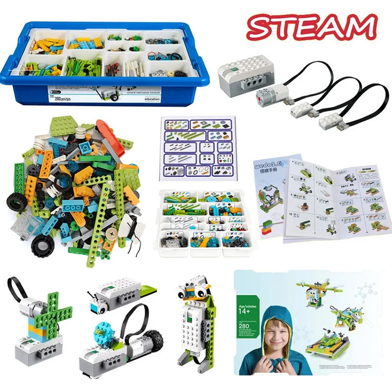 Novas 280 Pcs Peças WeDo 2.0 Robotics Building Core Set Blocos De Construção Compatível Com Scratch 2.0 Brinquedos Educa