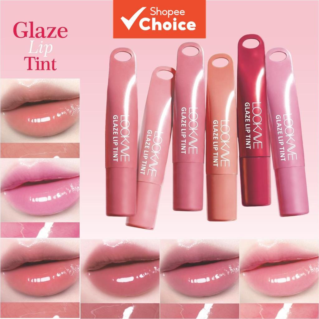 Brilho Labial Hidratante com Chaveiro Estrela, 6 peças/conjunto, Aroma Frutado, Brilho Alto, Stain Labial Fofo Portátil