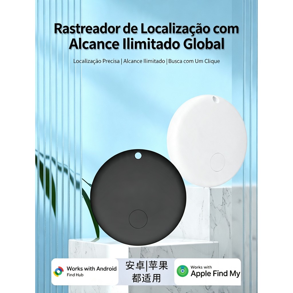 Localizador Bluetooth Compatível iPhone Android Kit 1 2 ou 4 Unidades