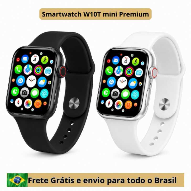 Smartwatch W10T 42mm Masculino Feminino GPS ChatGPT Relógio Inteligente Bluetooth Resitente Água Esporte Android iPhone