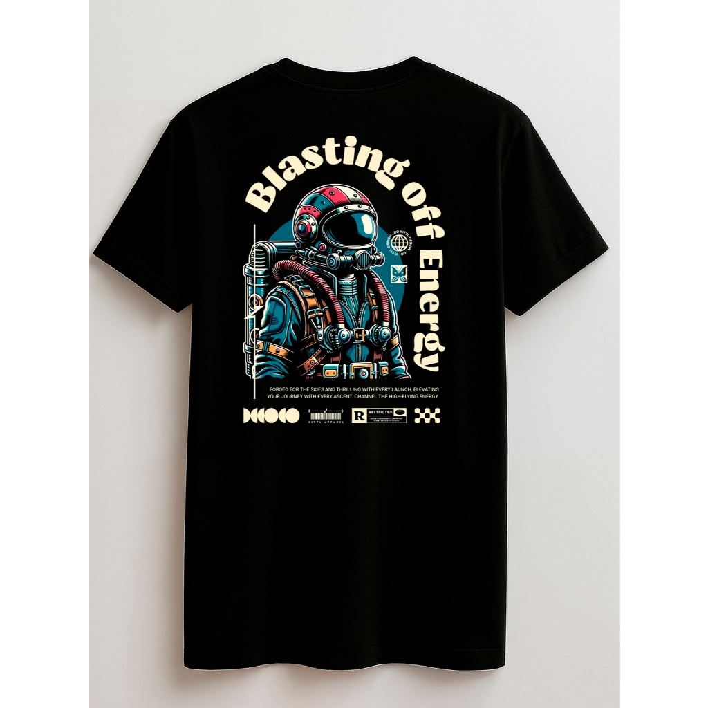Camisa Energy Astro Juvenil e Infantil 2 ao 16 anos 100% Algodão Unissex