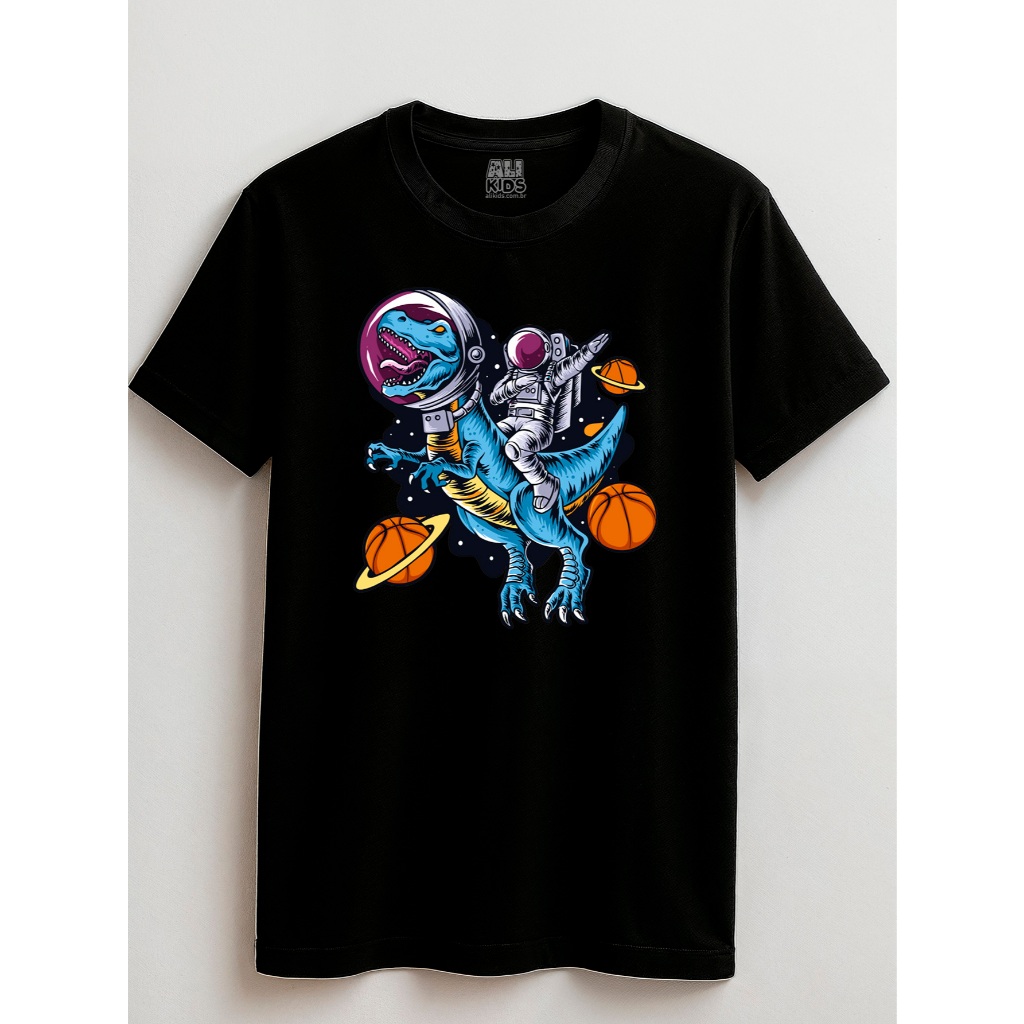 Camisa Dinossauro Juvenil e Infantil 2 ao 16 ano Astro Basquete