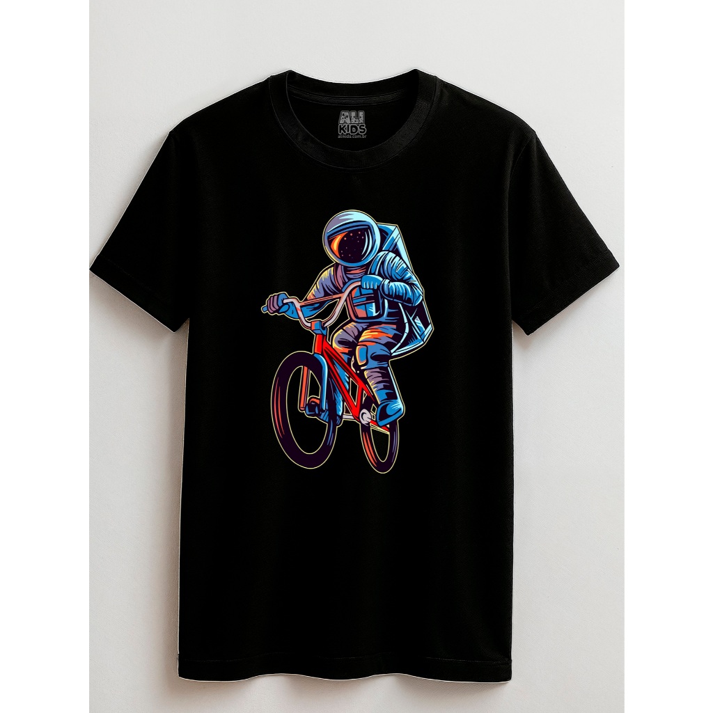 Camiseta Urban Juvenil e Infantil 2 ao 16 anos Streetwear BMX Bicicleta Astro