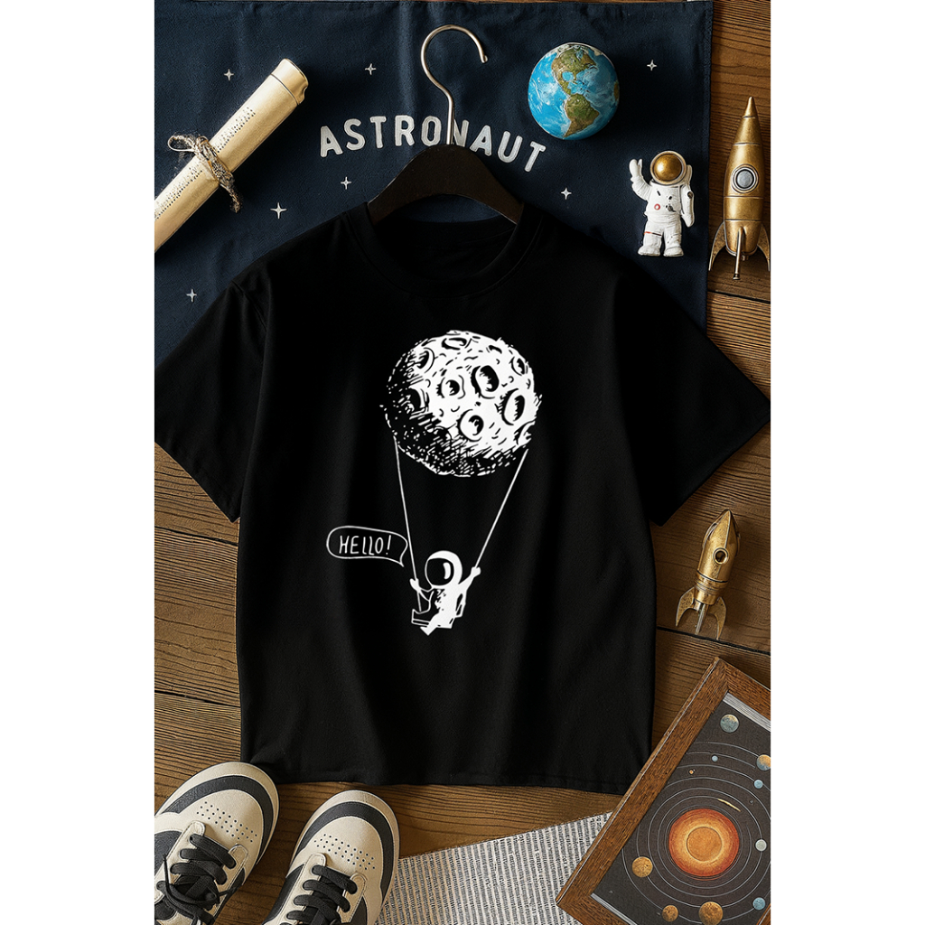 Camiseta Astro Juvenil e Infantil Unissex Menino Menina Nasa