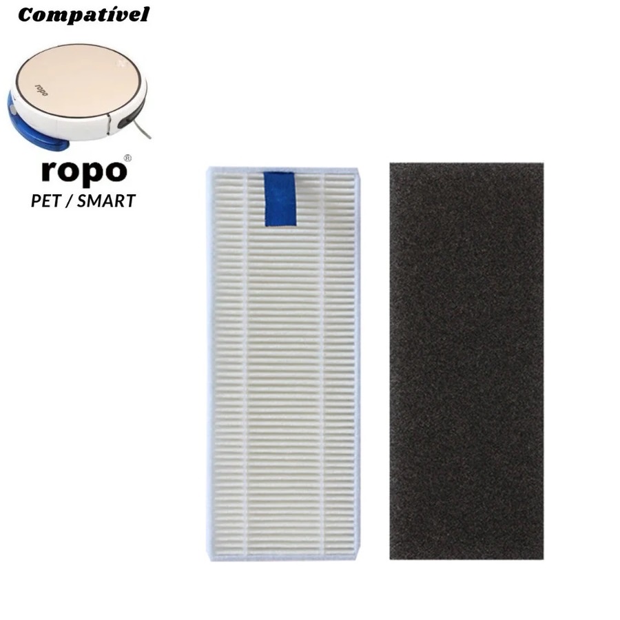 Filtro Hepa e Filtro Eletrostático Para Aspirador Isweep  X3, Ropo Smart e Ropo Pet