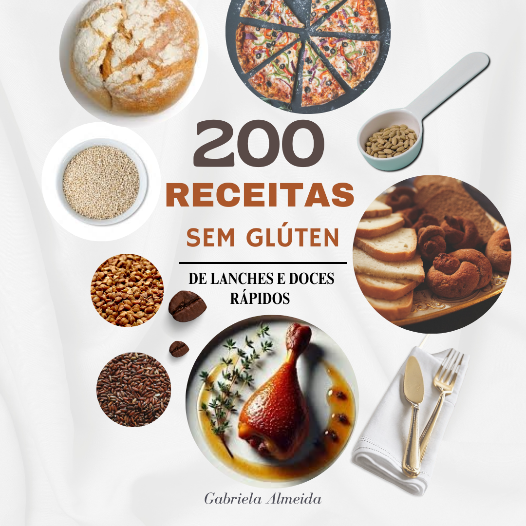 200 RECEITAS SEM GLÚTEN LIVRO FÍSICO