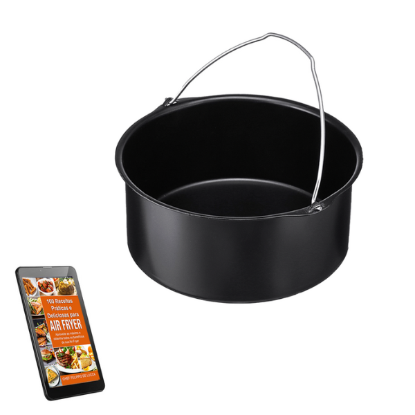 Forma Assadeira para Airfryer + Livro 100 Receitas Grátis