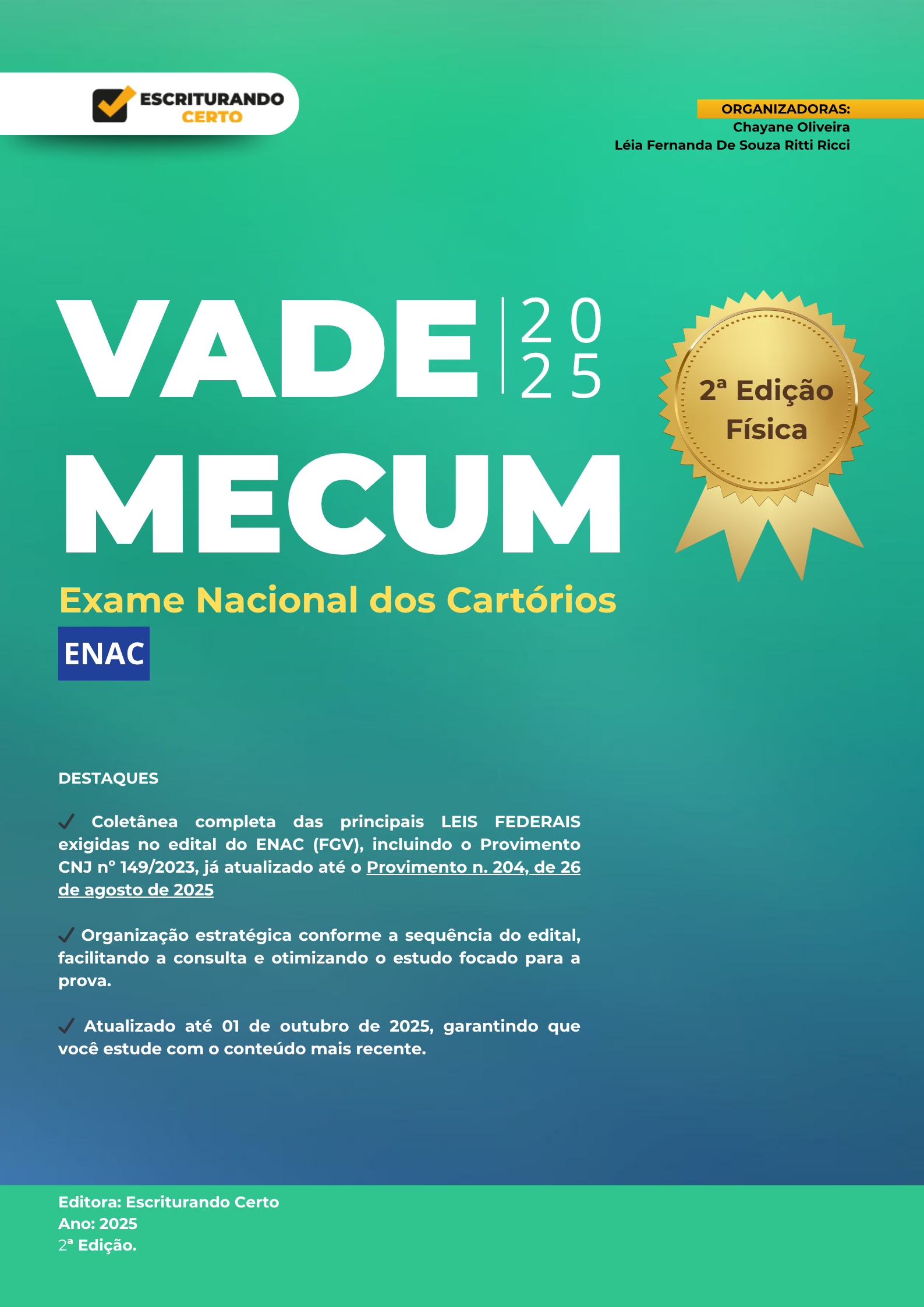 ENAC | Vade Mecum Cartório ENAC 2ª Edição – 2025 (físico)