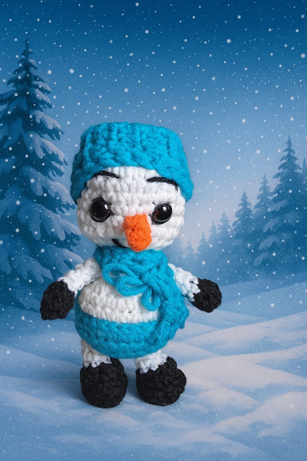 ❄️⛄ Boneco de Neve em Amigurumi – Ateliê Hazuma ????✨