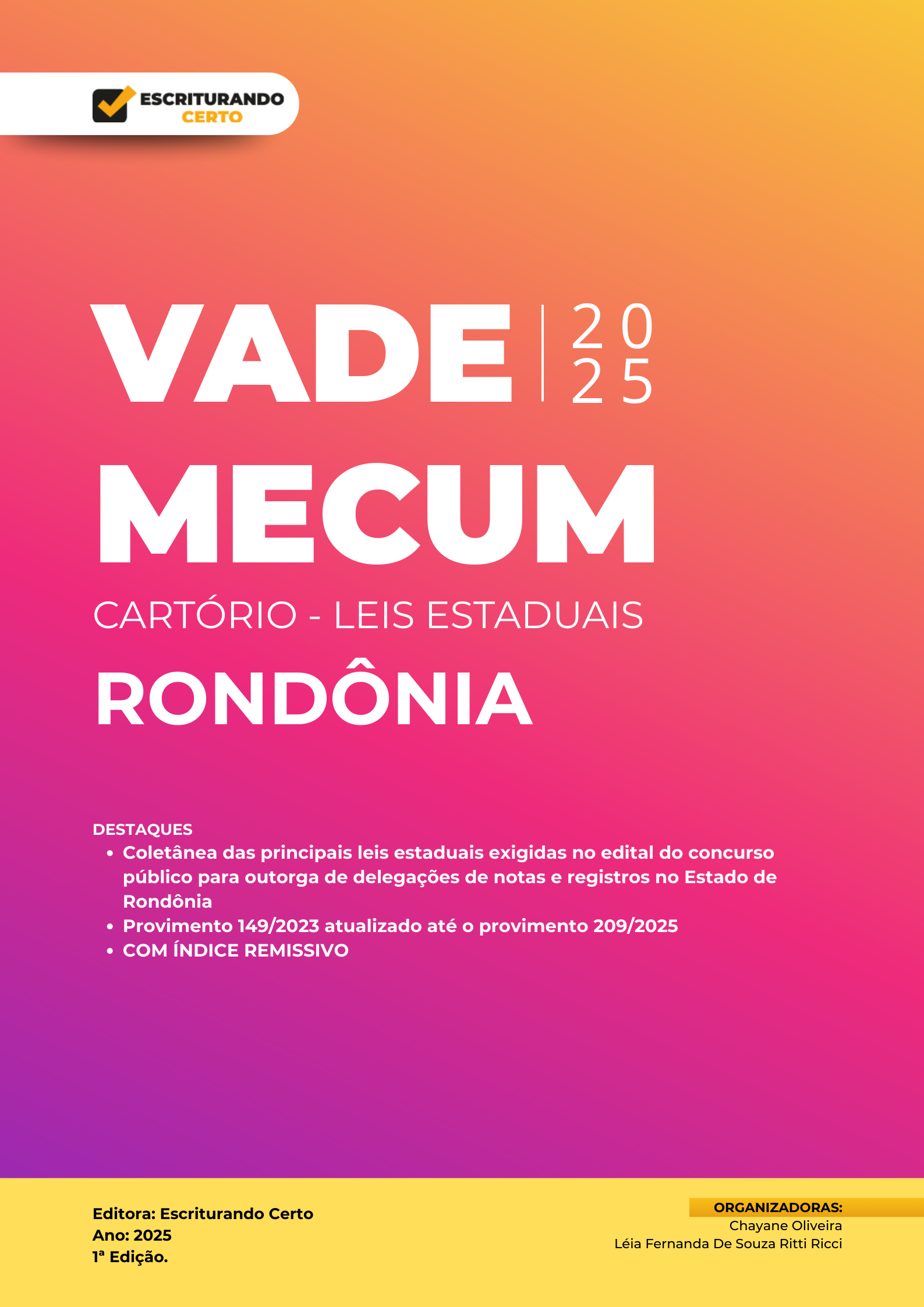 RO | Vade Mecum Estadual Rondônia (físico)