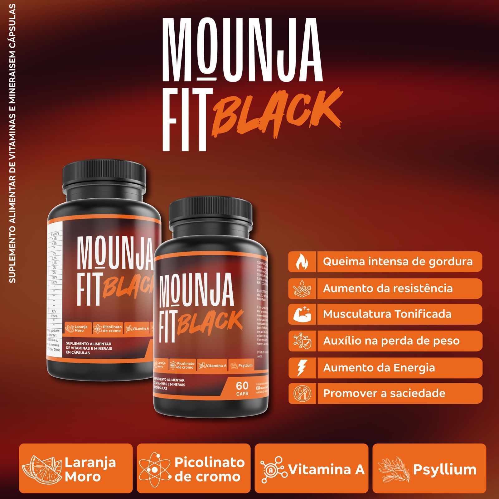 Parabéns! Você está a um passo de transformar sua vida! O Mounja Fit Black é o tratamento que vai trazer de volta sua autoestima, eliminando gordura, reduzindo o apetite e acelerando seu metabolismo com uma fórmula 100% natural
