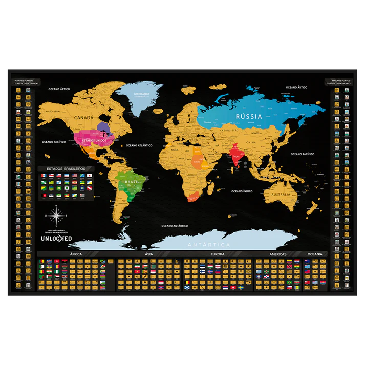 Mapa do Viajante de Raspar Unlocked