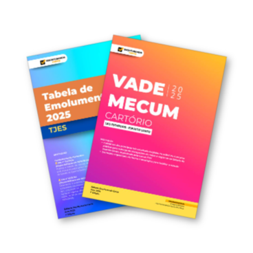 vendas suspensas - KIT ESPECIAL – CONCURSO DE CARTÓRIOS/ES VADE MECUM CARTÓRIOS LEIS ESTADUAIS ESPIRITO SANTO (físico) + TABELA DE EMOLUMENTOS TJES – ANO 2025
