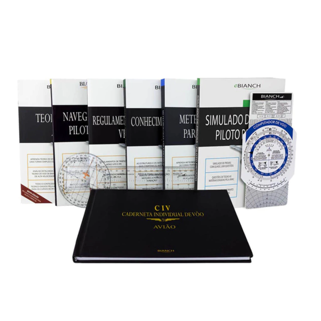 Kit Completo de Livros + Acessórios para Piloto Privado