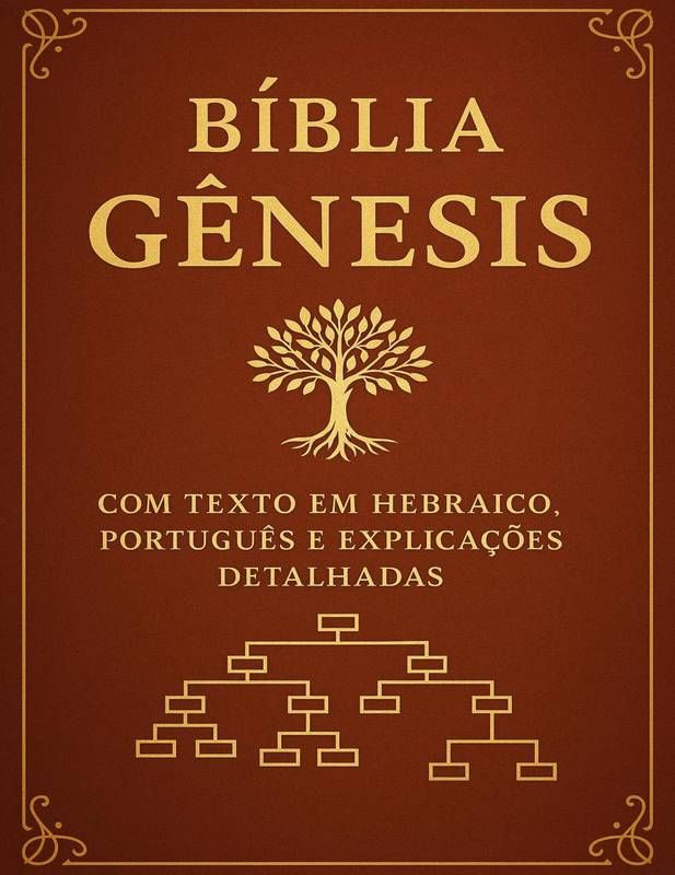 Bíblia Volume 1 Gênesis por Casa da Reflexão 100% Explicado (Preto e Branco)