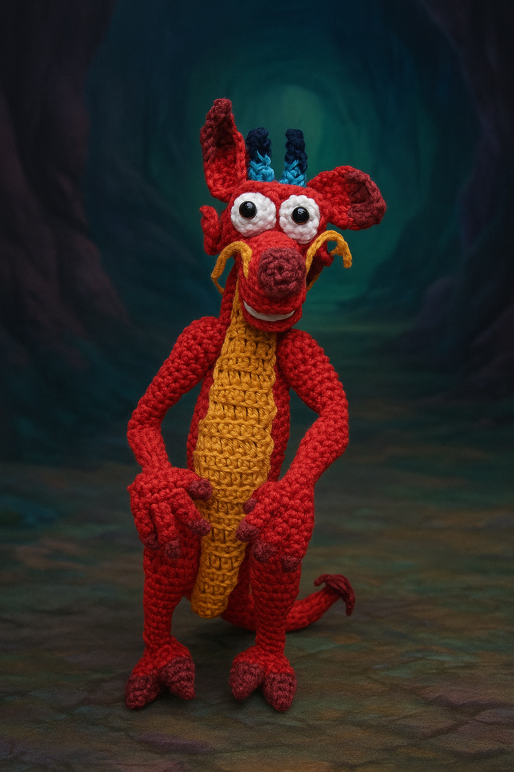 ???? Amigurumi Mushu – O Guardião Mais Carismático da China!