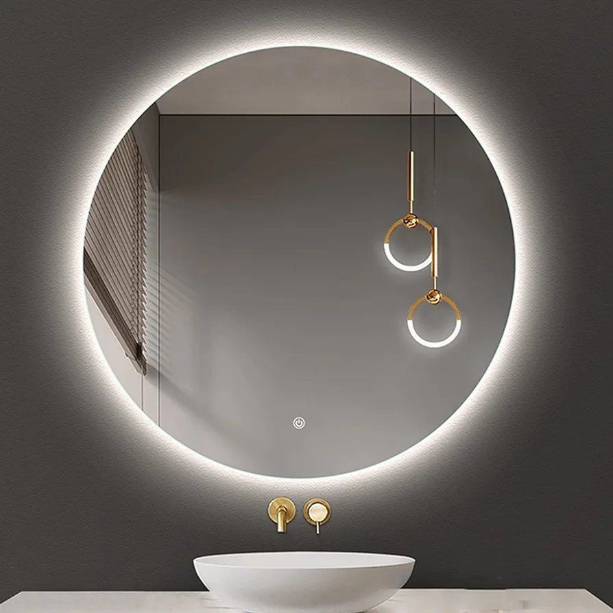 Espelho 60cm com Iluminação LED e botão Touch.