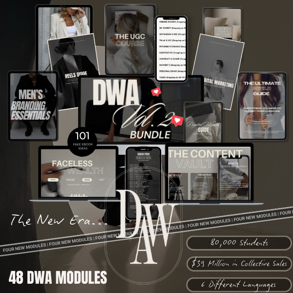 DWA Digital Wealth Academy Deutsh! Die Neue Ära – Der Kurs, der UGC, Einzelhandel und digitale Geschäfte revolutioniert.