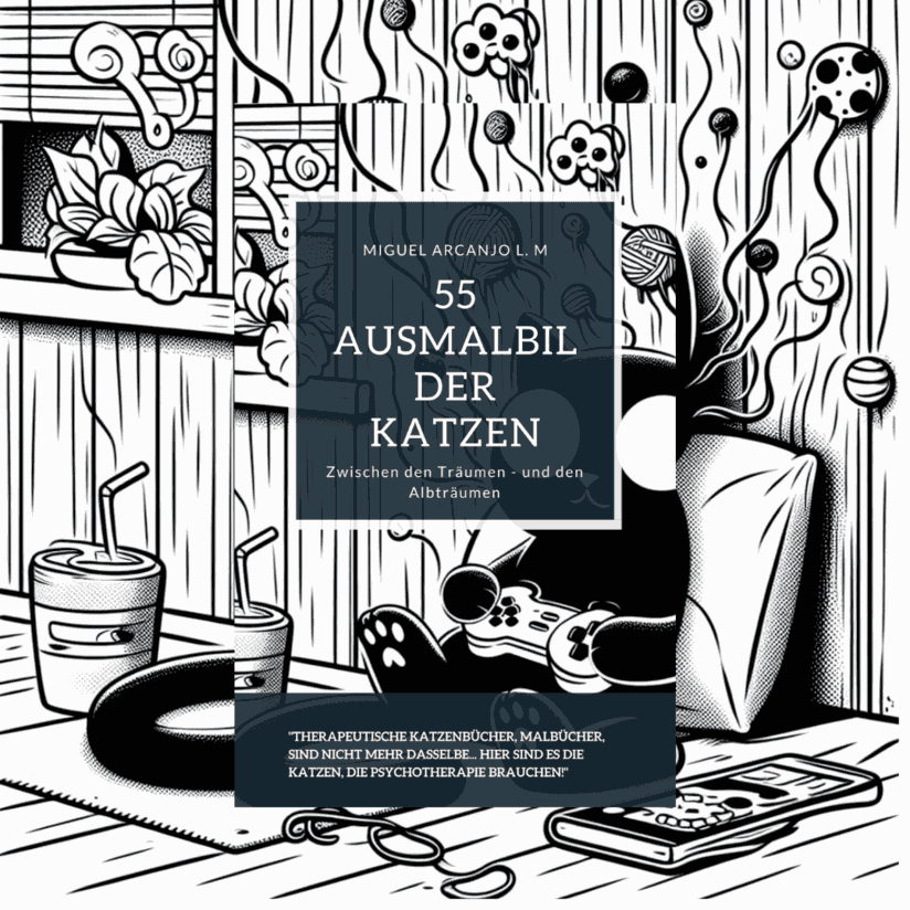 55 Katzen zum Ausmalen – Zwischen Träumen und Albträumen – Anti-Stress –
