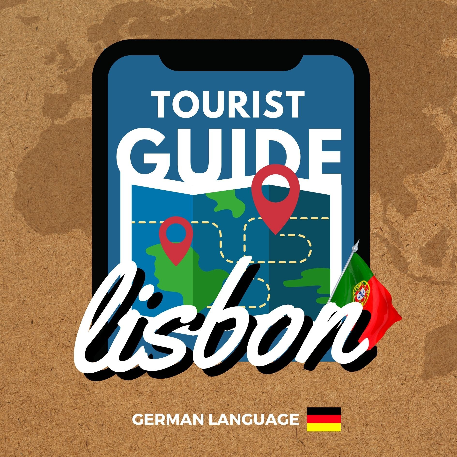 Digitaler Reiseführer für Lissabon. deutsche Sprache