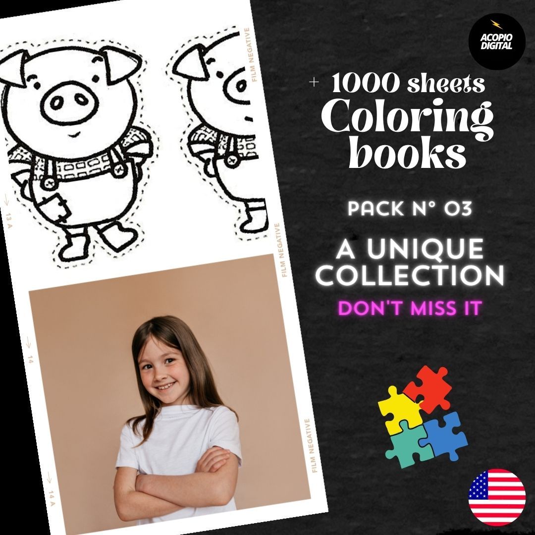 Children's Coloring Stories | 1000+ Pages in 11 Exclusive PDFs | Pack N° 03