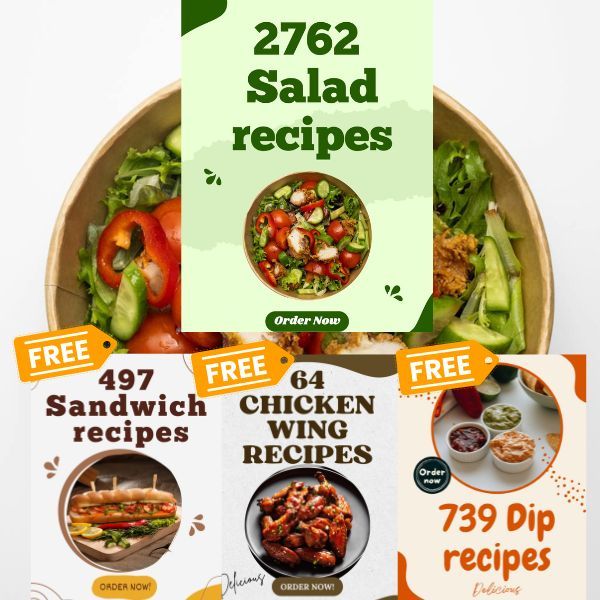 2762 salad recipes + 3 bonus ebooks