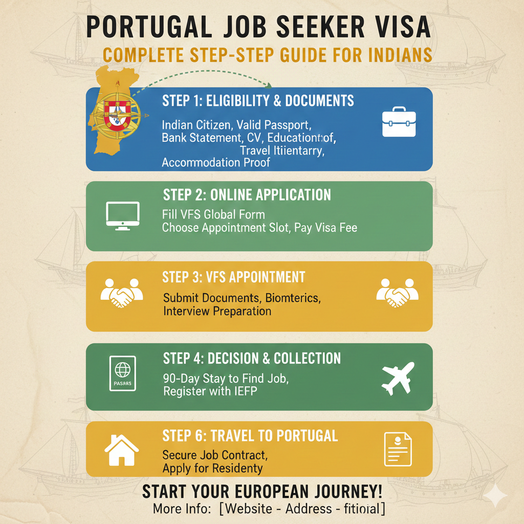 Portugal Job Seeker Visa – Complete Step-by-Step Guide for Indians