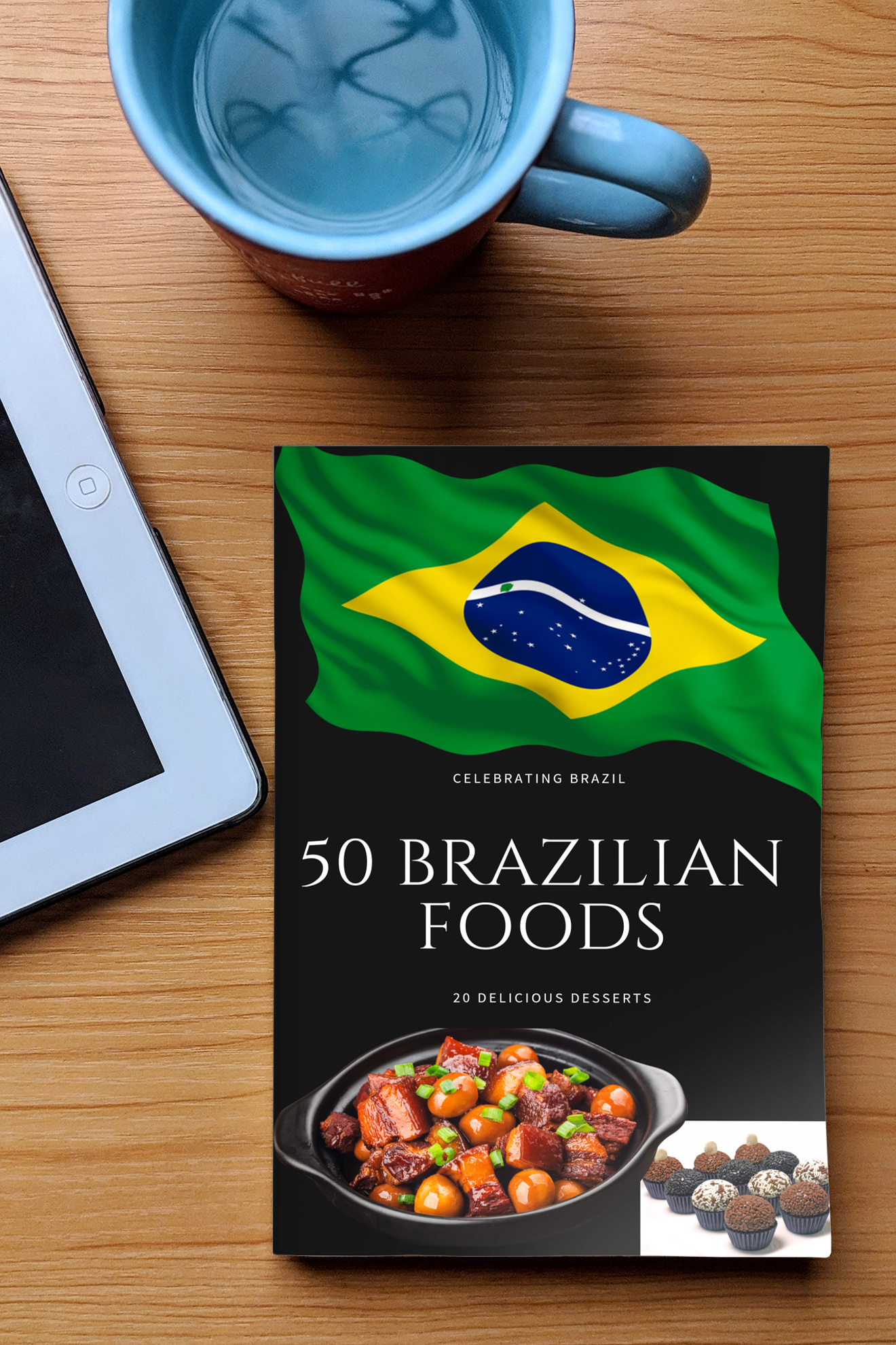 50 recipes and 20 Brazilian desserts.