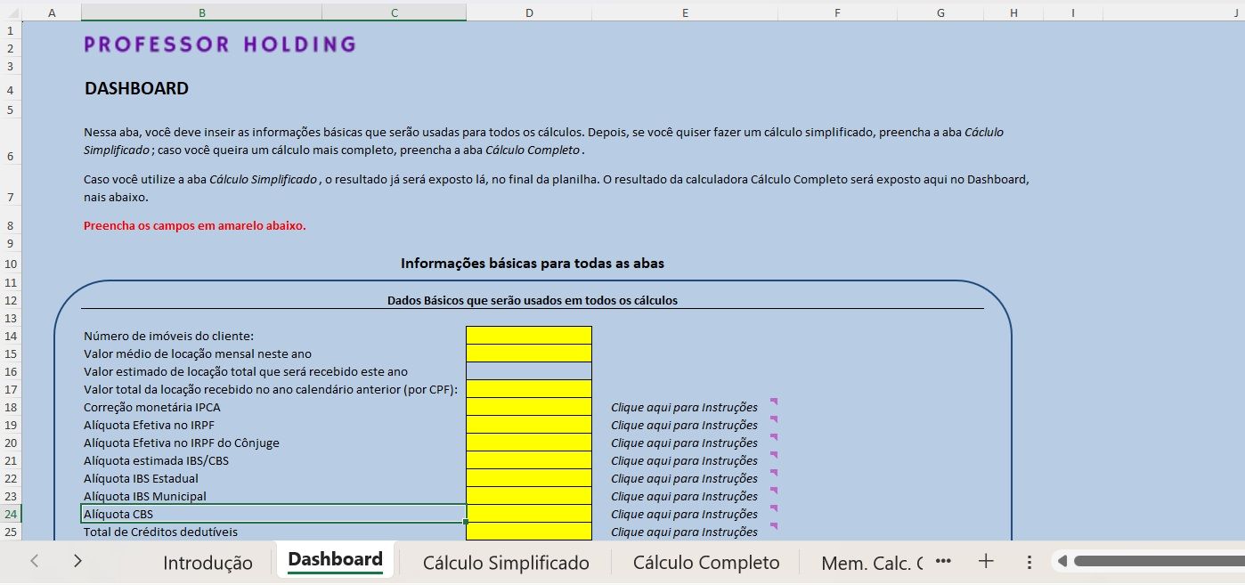 Calculadora de Impostos na Locação (IBS/CBS)