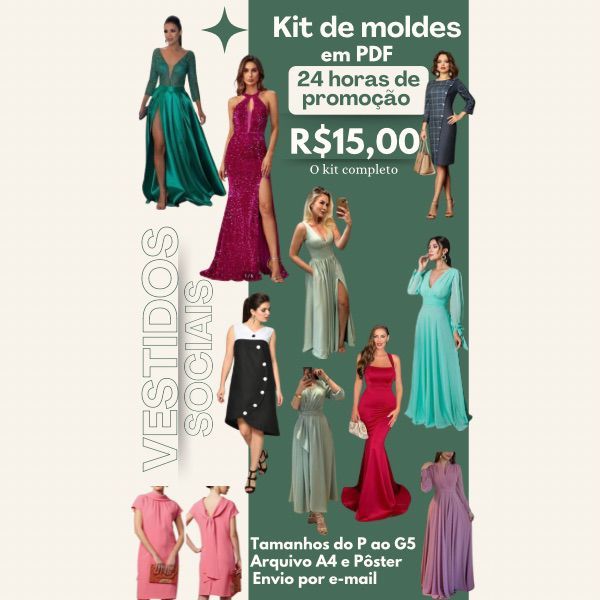 KIT VESTIDOS SOCIAIS