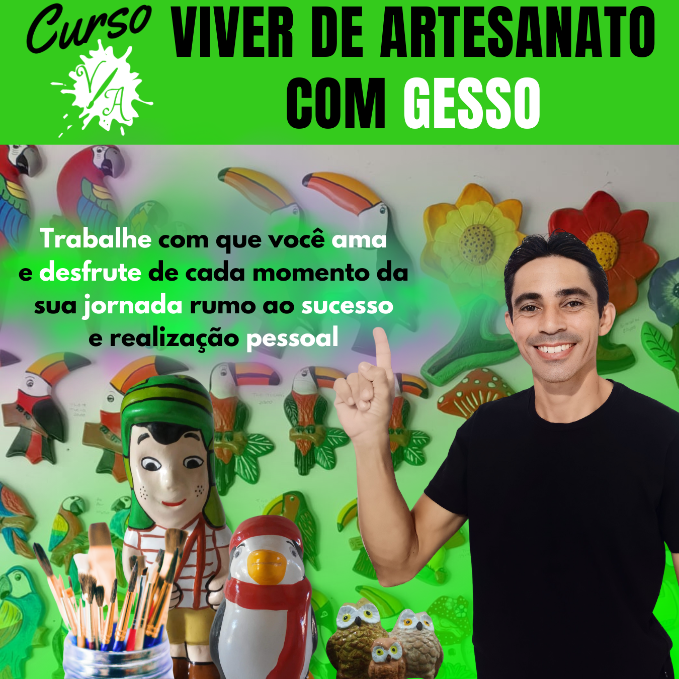 Viver de artesanato com gesso